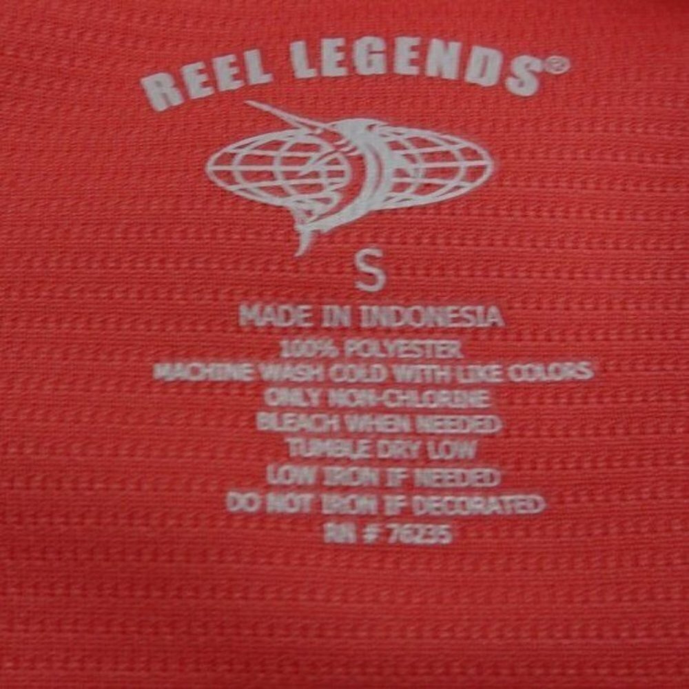 Reel Legends Saltwater Fishing Salmon Shirt Small - Picture 3 of 3